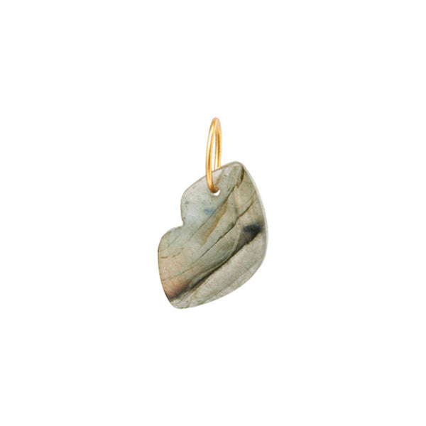 an Labradorite stone Lips with a gold plated pendant