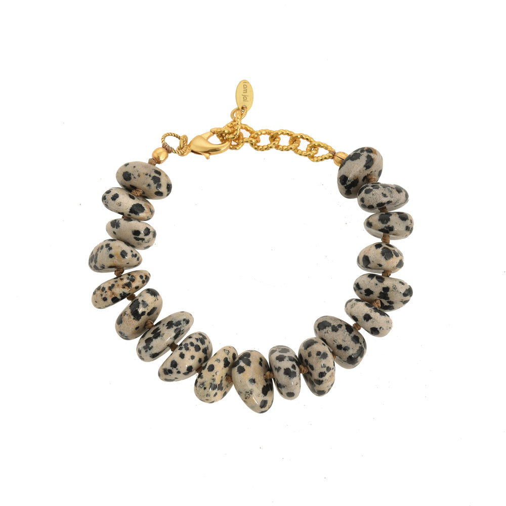 Geknoopte Dalmatiër Jaspis Armband