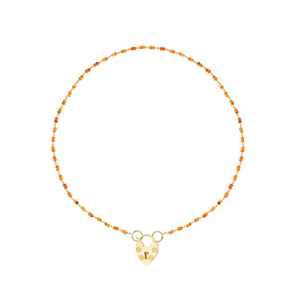 Kettel Edelstenen Ketting Hart Slot