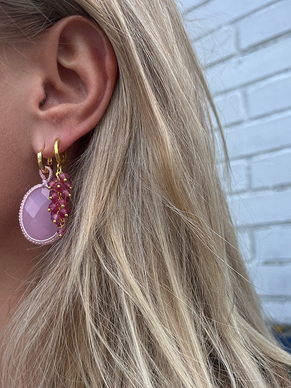 Edelsteen Gekleurd Nylondraad roze