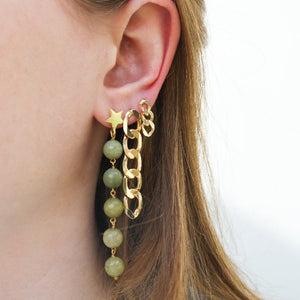 Gold Plated Big Chain Earrings