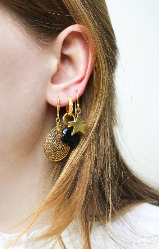 Small Gold Star Earrings