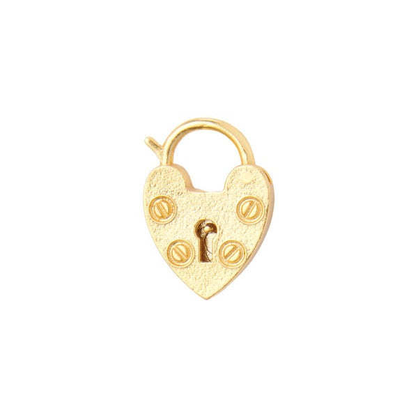 Big gold plated heart lock