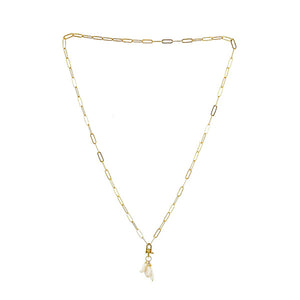 Chain Necklace With Pearl Charms