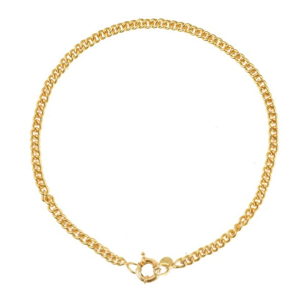Wide Gourmet Necklace Gold