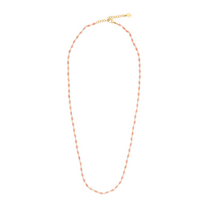 Necklace with Small Pink Coral Beads for woman
