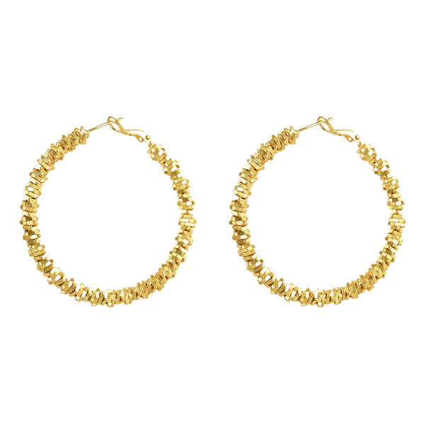 Gold Hoop Design Earrings