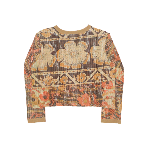 Bloemen Mosterdgeel Kantha Jasje