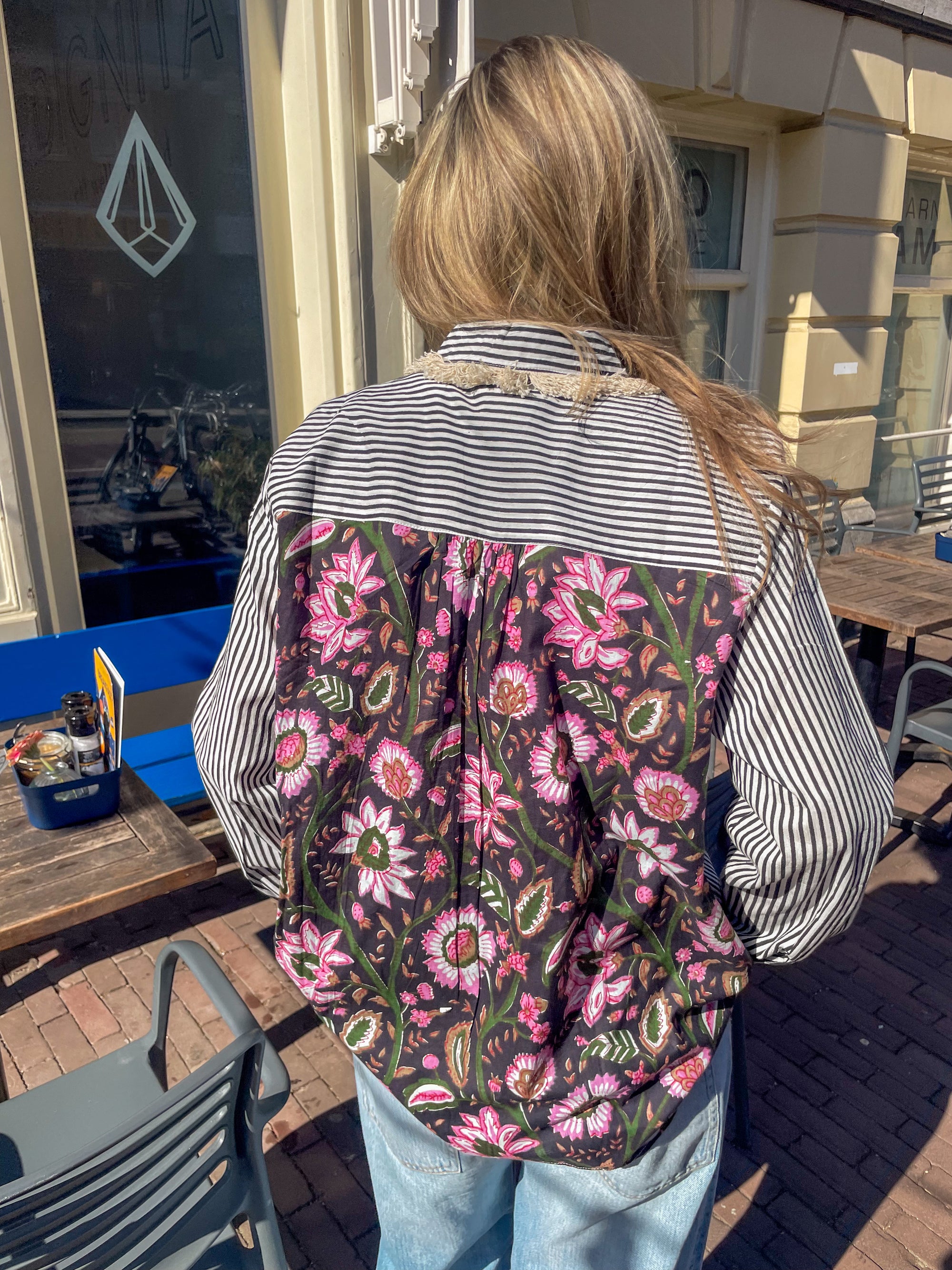 Bloemen Blouse Zwart Wit