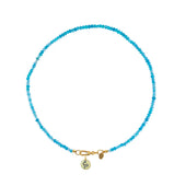 Edelstenen Ketting Blauwe Jade Bedel Set
