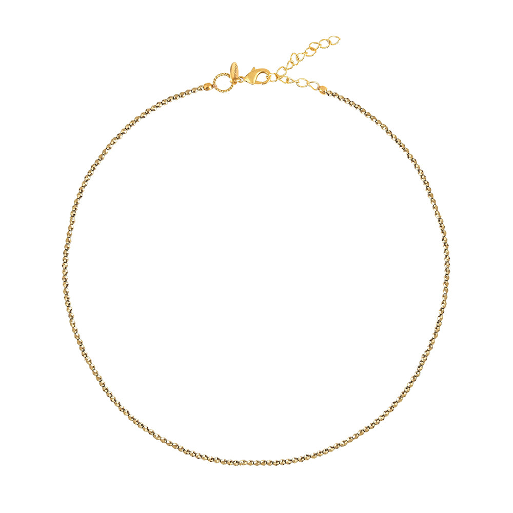 goude pyriet edelstenen ketting