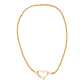 Satijnkoord Ketting Hart Slot