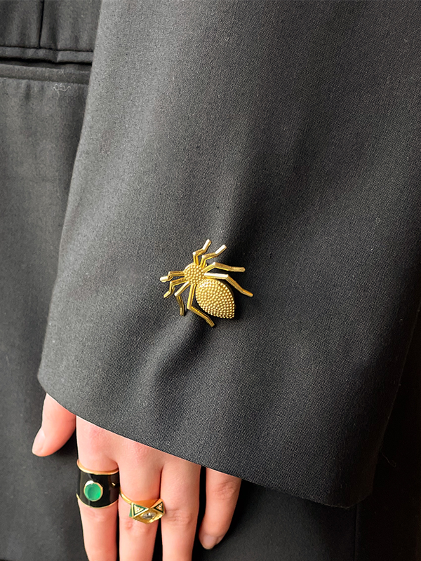 Goud Spin Broche