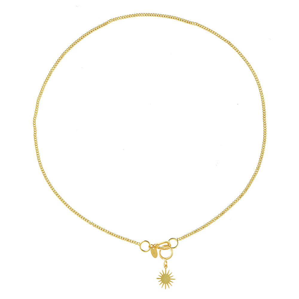 Gouden Ketting Zon bedel Set