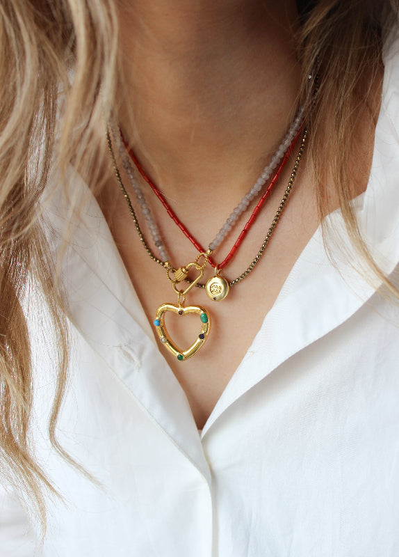 grijze jade ketting