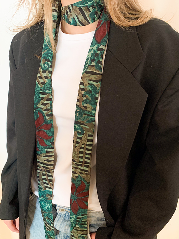 Groen Sari Sjaaltje Vintage
