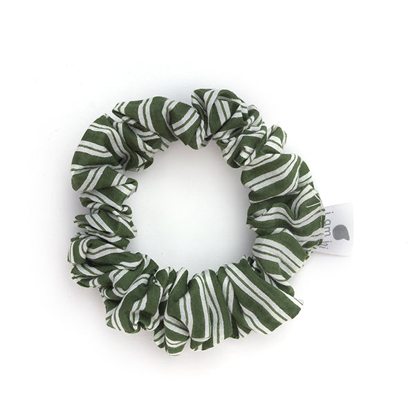 Groene Scrunchie Streep Stof