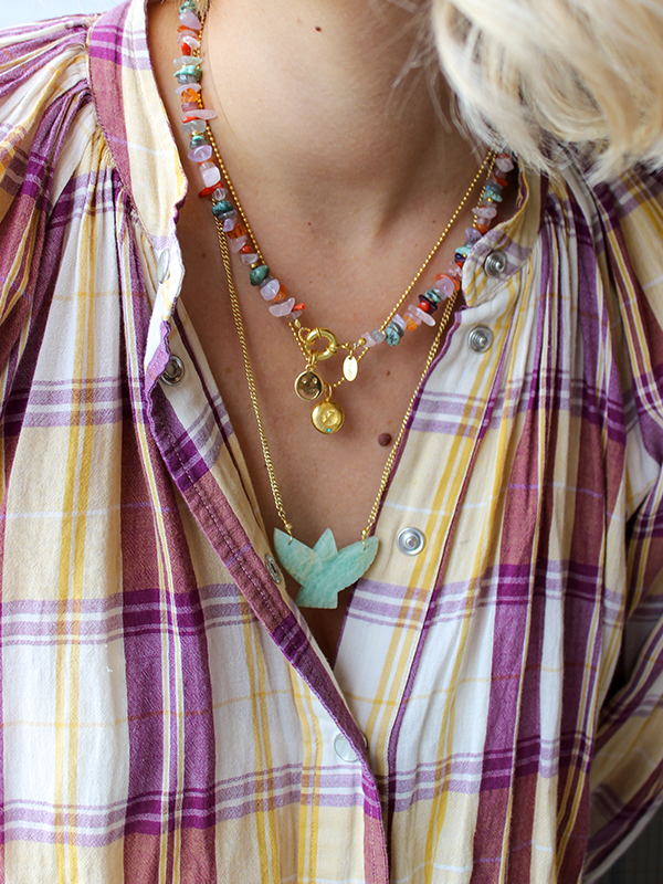 Mix Edelstenen Split Ketting