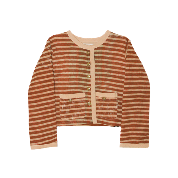 Oranje Streepjes Kantha Jasje
