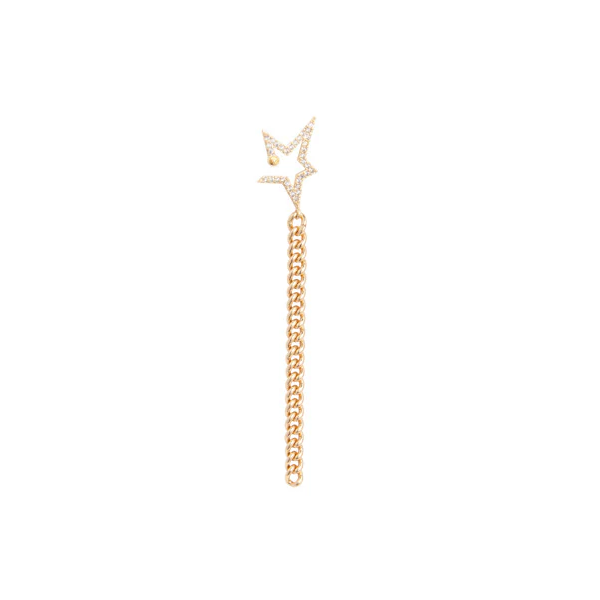 Enkele Ketting Oorbel Stud Zirkonia Ster