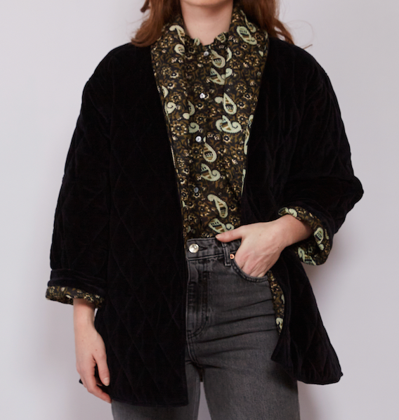 Sonal Kimono Black / Paisly Reversible 