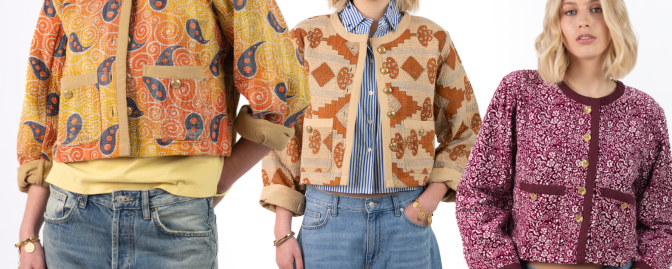 Fluwelen & kantha jasjes voor de lente: 5 manieren om jouw jasjes moeiteloos te stijlen