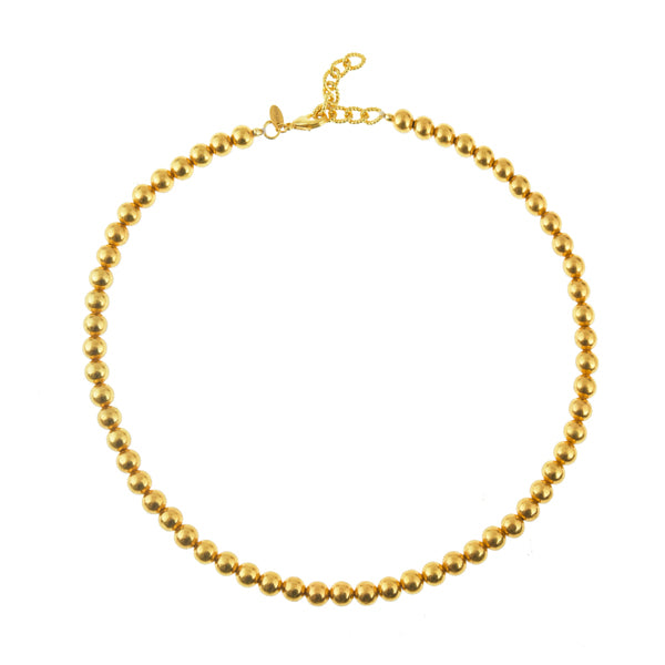Gold Ball Beads Necklace Small