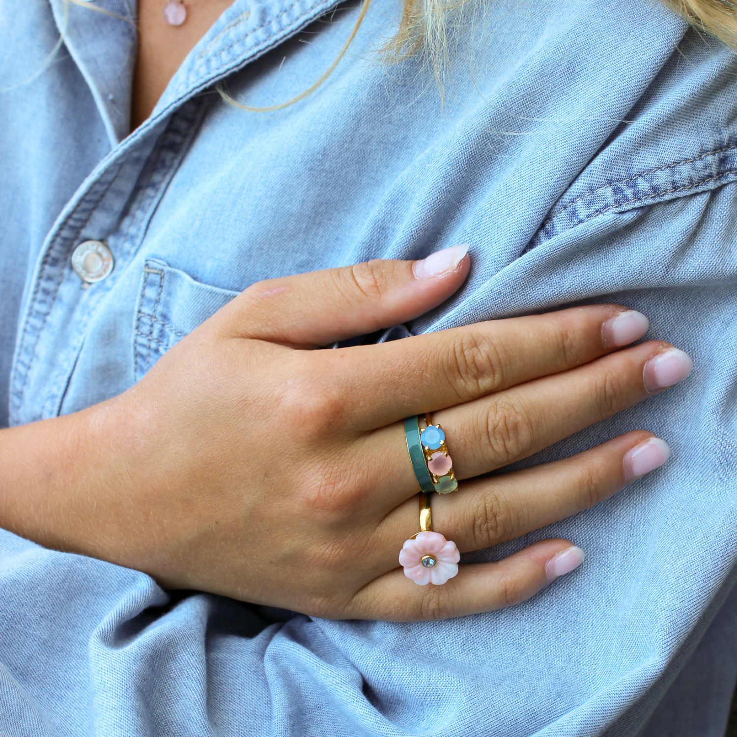 Gouden Multi Jade Ring