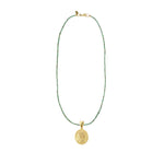 Afghaanse Edelstenen Ketting Turquoise munt bedel