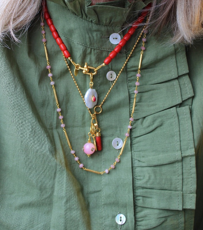 Coral Stone Necklace