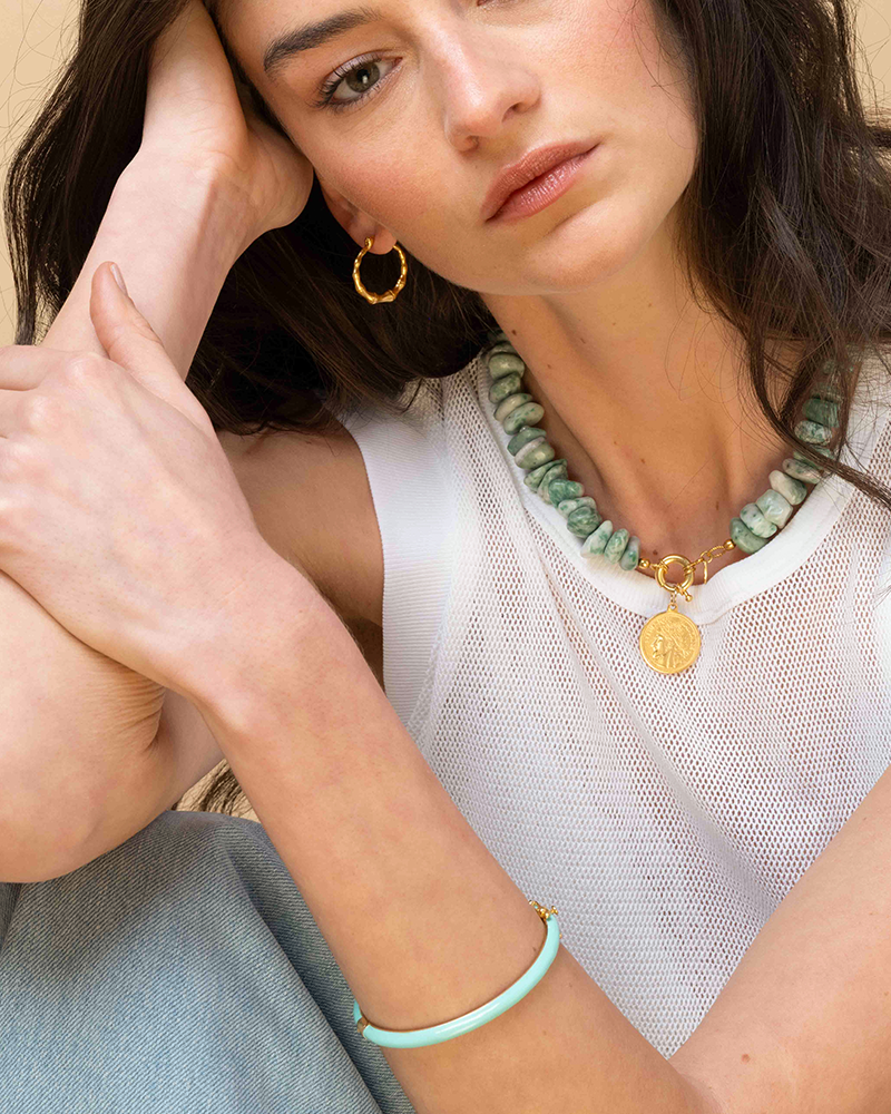 Grote Gouden Bamboe Oorbellen