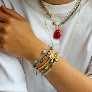 Handgeknoopte Blokjes Armband Dalmatiër