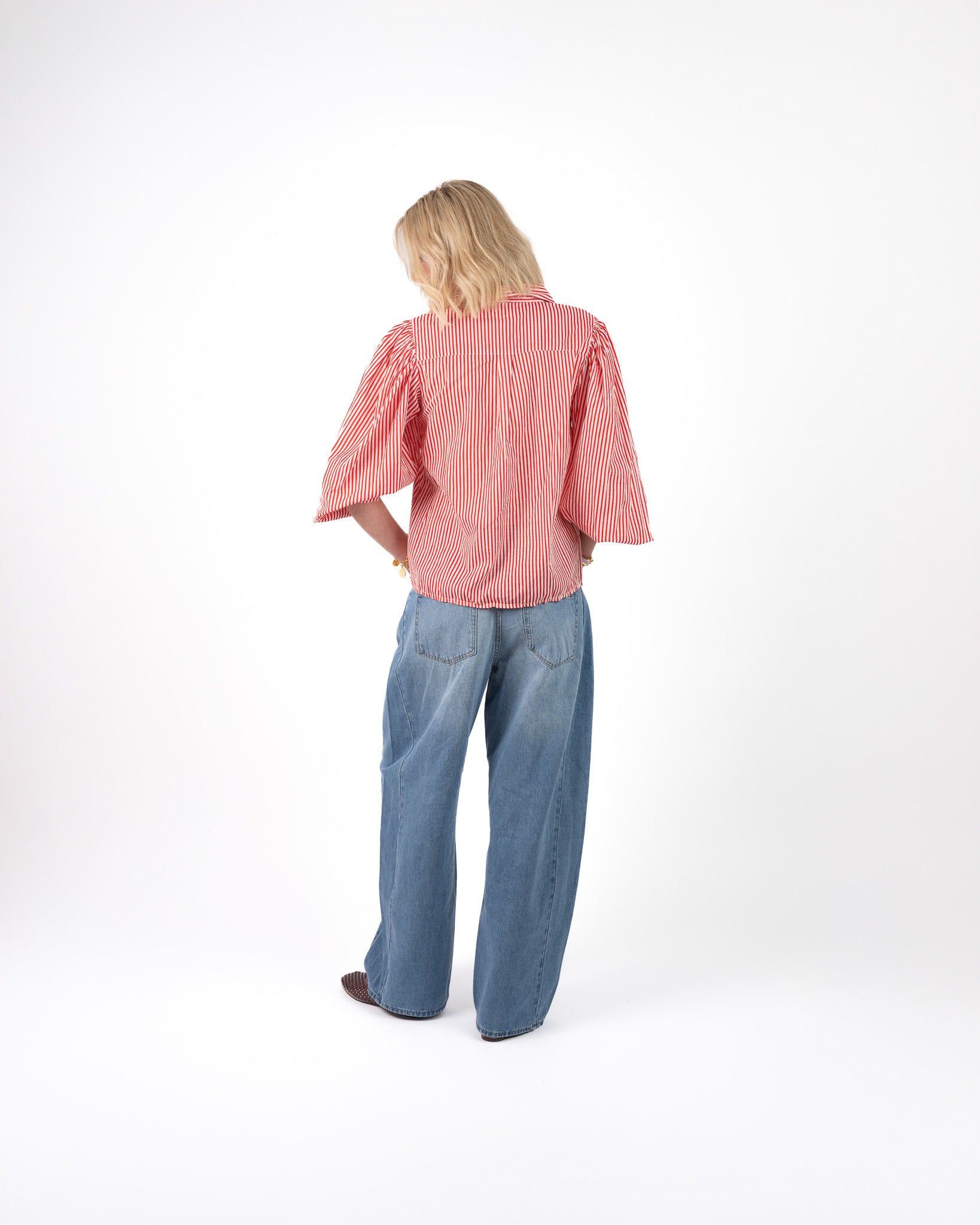 Ankita Ballon Blouse Rood