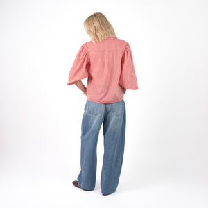 Ankita Ballon Blouse Rood