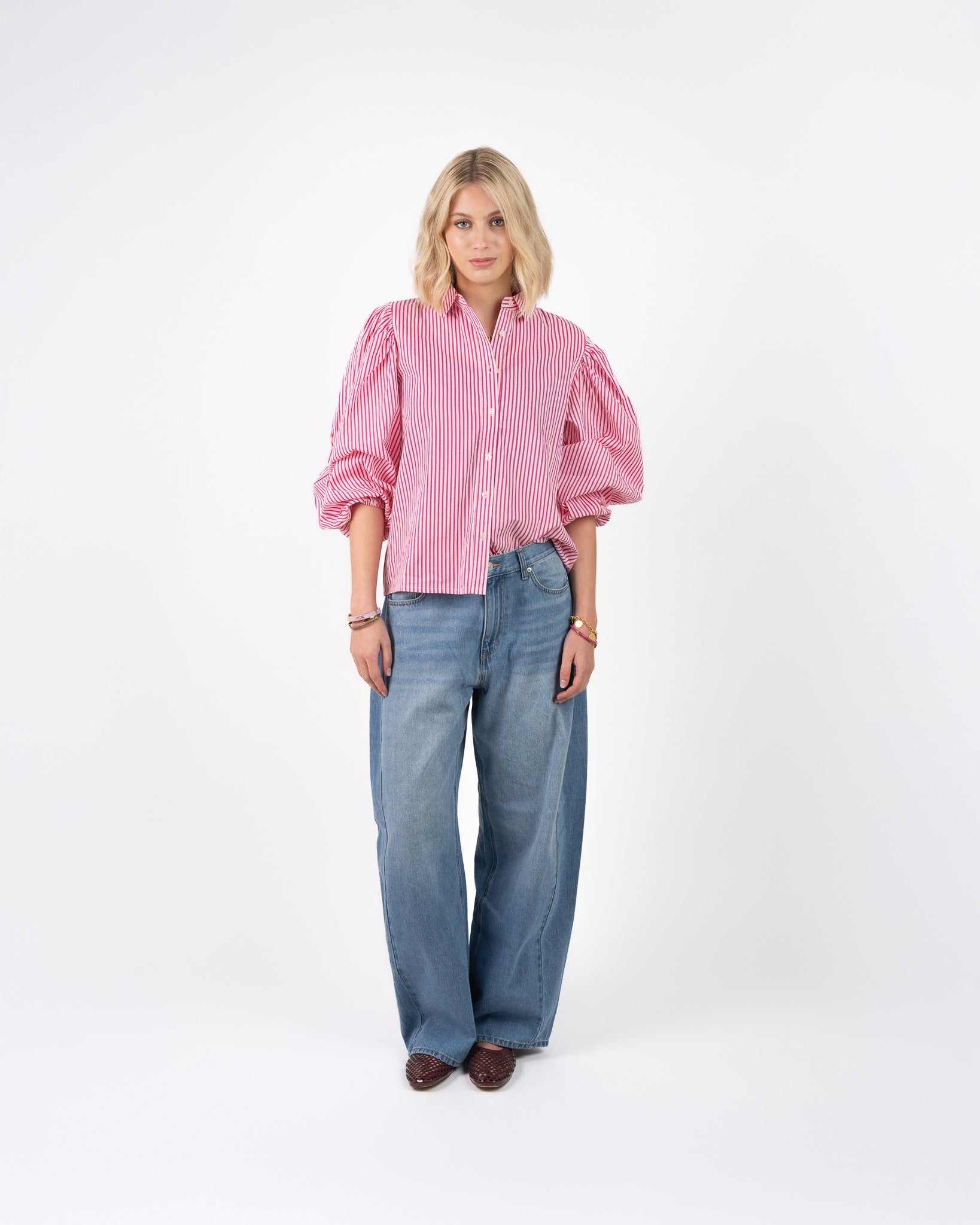 Ankita Ballon Blouse Roze