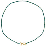 Aqua koord ketting met slot