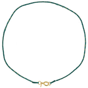 Aqua koord ketting met slot