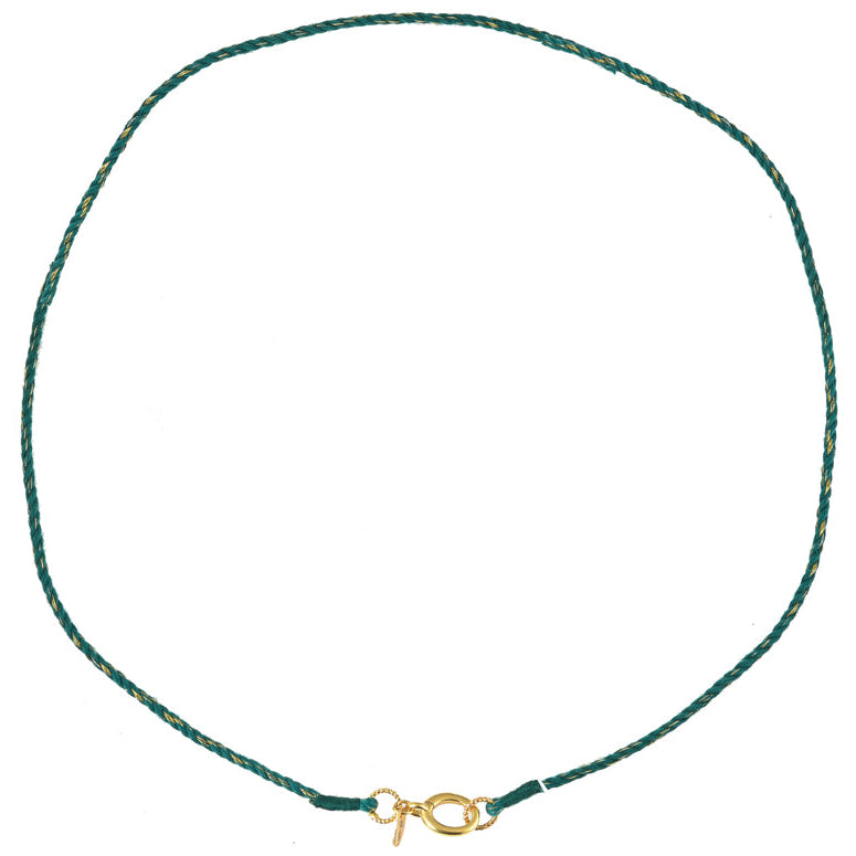 Aqua koord ketting met slot