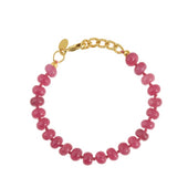 Armband Edelsteen Roze Jade Donut