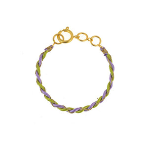 Double Threaded Bracelet with Gold Chain