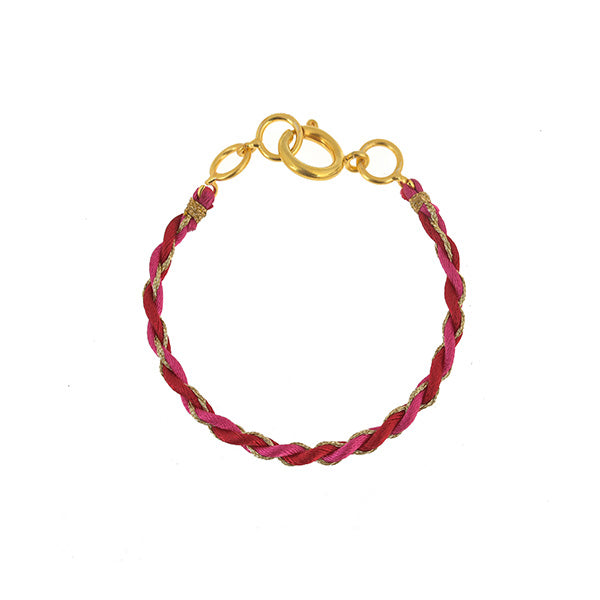 Double Threaded Bracelet with Gold Chain