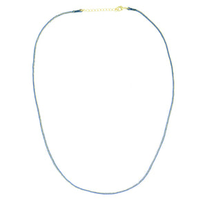 Blauw Koord Ketting Met Slotje
