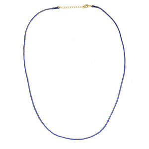 Blauw Koordje Met Goudkleurig Slot