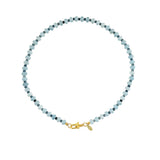 Blauwe Jade Edelstenen Donut Ketting