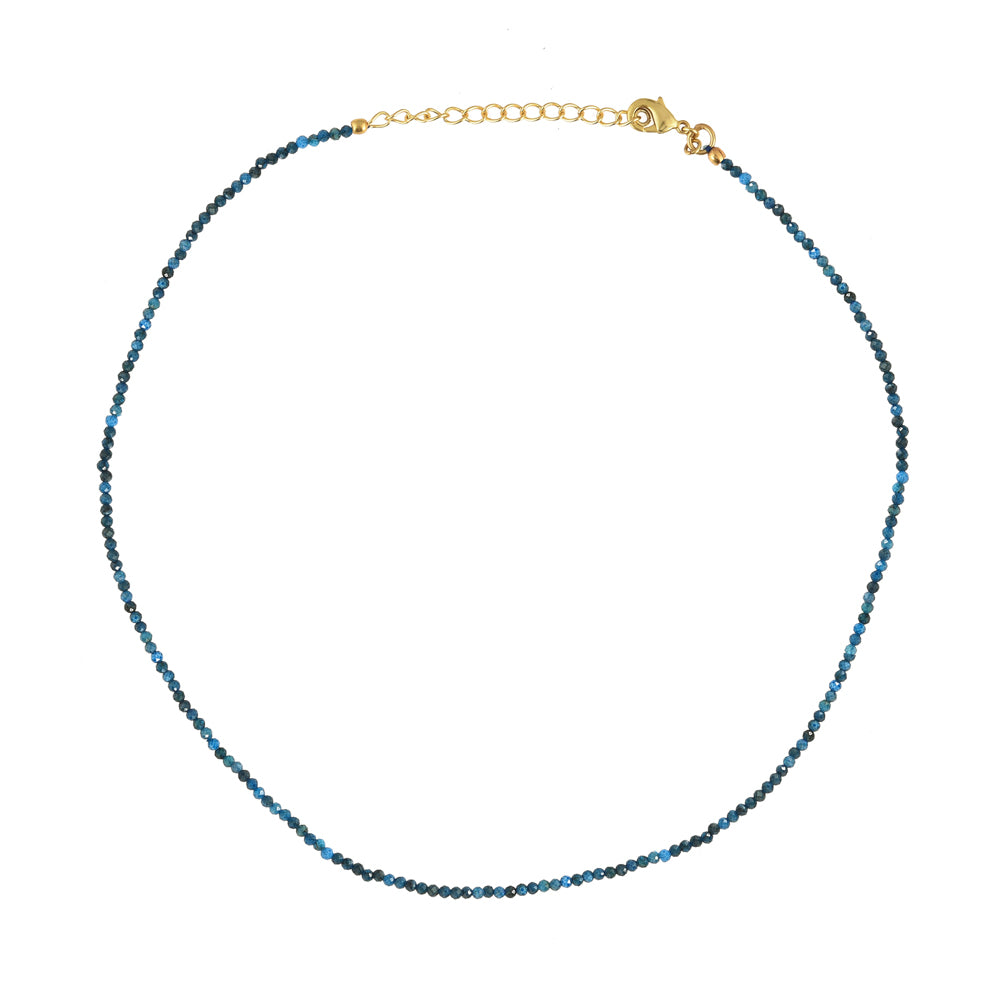 Blauwe agaat edelsteen ketting