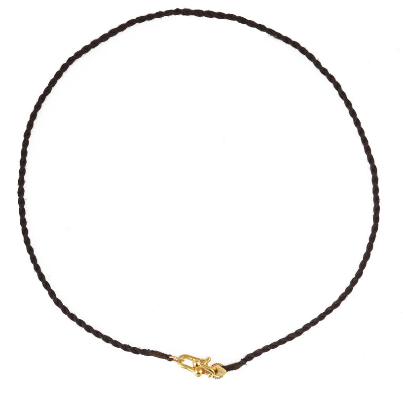 Bruin Koord Ketting met Slot