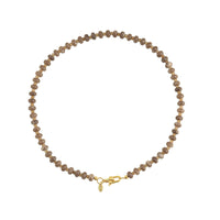 Bruine Jade Edelstenen Donut Ketting