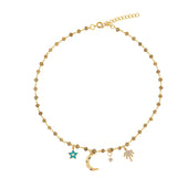 Bruine Jade Ketting Met Bedels