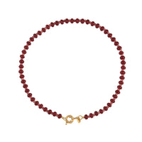 Bruine jade edelsteen ketting