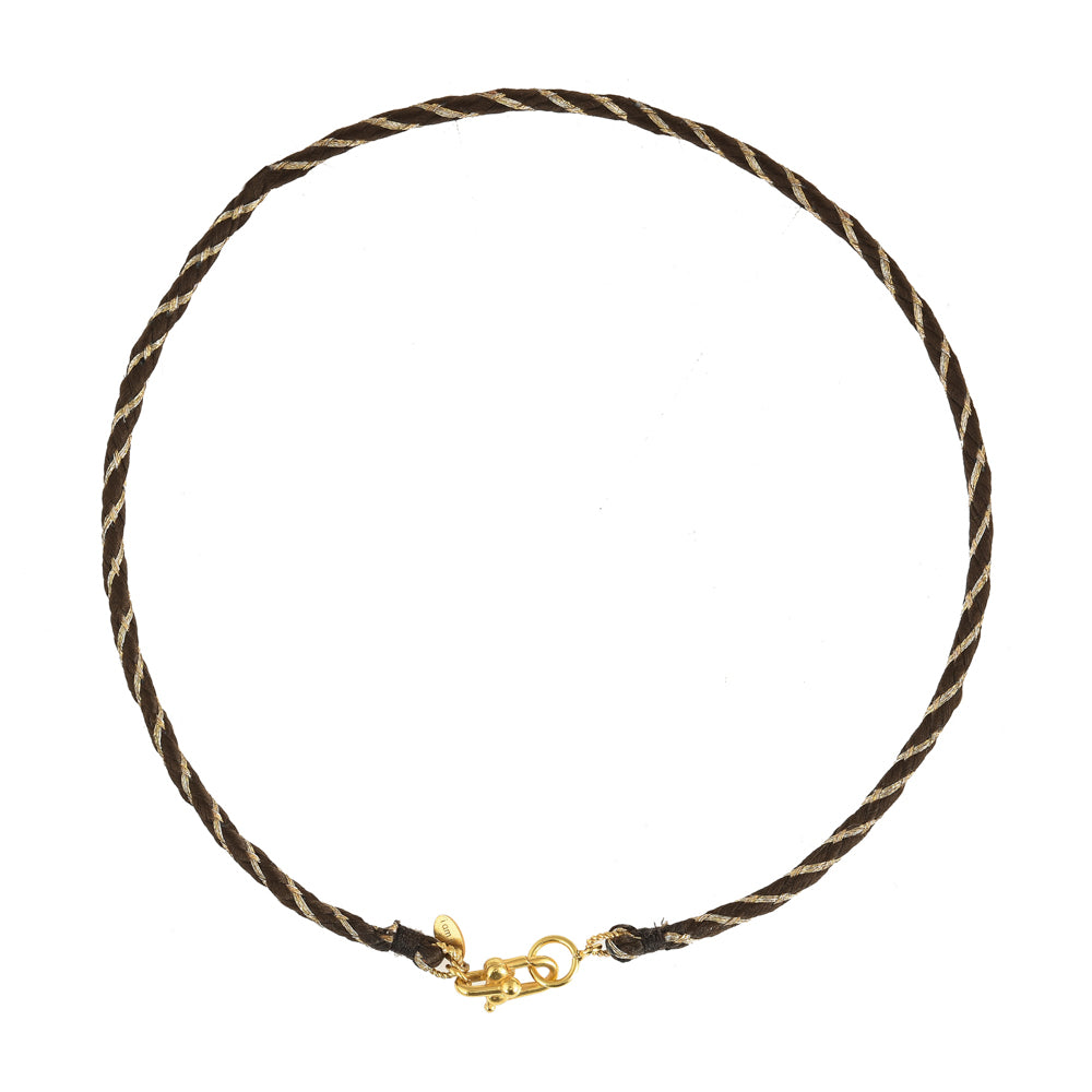  Bruine katoenen Ketting met Slot